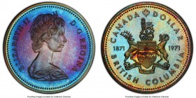 Elizabeth II 3-Piece Lot of Certified Specimen Dollars PCGS, 1) "British Columbia" Dollar 1971 - SP69, KM80 2) "British Columbia" Dollar 1971 - SP68, ...