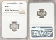 Menelik II 5-Piece Lot of Certified Gersh EE 1895 (1902/1903)-A MS64 NGC, Paris mint, KM12. Sold as is, no returns.

HID09801242017

© 2020 Herita...