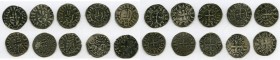 10-Piece Lot of Uncertified Assorted Deniers ND VF, 19.4mm. Average weight 0.99gm. Includes issues: Denier Tournois of Philip IV (4) and deniers of Be...