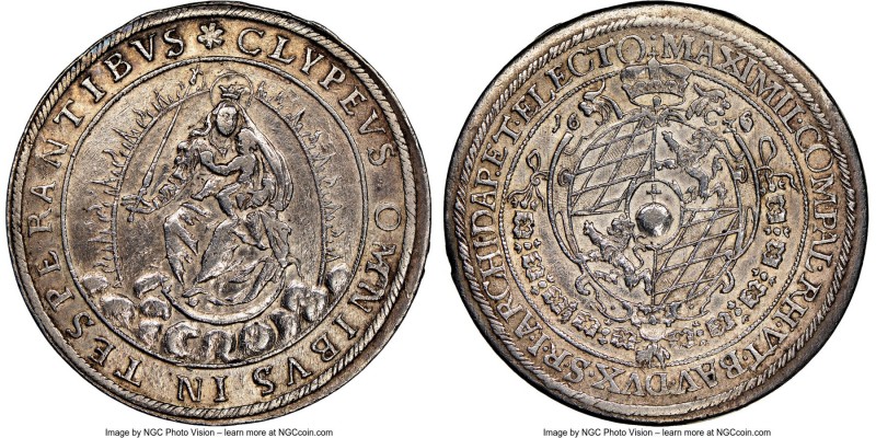 Bavaria. Maximilian I Taler 1626 AU Details (Cleaned), Munich mint, KM195, Dav-6...