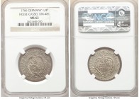 Hesse-Cassel. Friedrich II 1/4 Taler 1766-FU MS62 NGC, Cassel mint, KM481. Highest graded at NGC. 

HID09801242017

© 2020 Heritage Auctions | All...