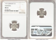 Nürnberg. Free City Kreuzer 1773 MS63 NGC, KM367. One year city view type. 

HID09801242017

© 2020 Heritage Auctions | All Rights Reserv
