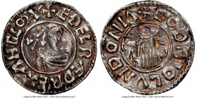 Kings of All England. Aethelred II (978-1016) Penny ND (c. 979-985) AU Details (Peck Marked) NGC, London mint, Goda as moneyer, First hand type, S-114...