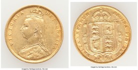 Victoria gold 1/2 Sovereign 1891 VF, KM766. Jubilee head type. 19.2mm. 3.94gm. AGW 0.1178 oz. 

HID09801242017

© 2020 Heritage Auctions | All Rig...