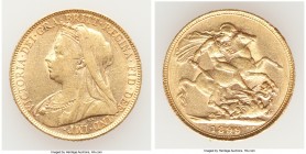 Victoria gold Sovereign 1899 XF, KM785, S-3874. 22.0mm. 7.96gm. AGW 0.2355 oz. 

HID09801242017

© 2020 Heritage Auctions | All Rights Reserve