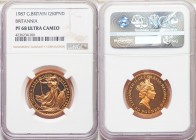 Elizabeth II gold Proof "Britannia" 50 Pounds 1987 PR68 Ultra Cameo NGC, KM952. AGW 0.5019 oz. 

HID09801242017

© 2020 Heritage Auctions | All Ri...