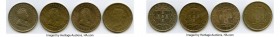 British Colony 4-Piece Lot of Uncertified Assorted Pennies, 1) Victoria Penny 1895 - XF, KM17. 30.2mm. 9.41gm 2) Edward VII Penny 1903 - UNC, KM20. 30...