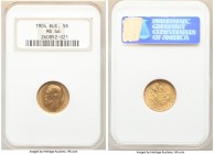 Nicholas II gold 5 Roubles 1904-AP MS66 NGC, St. Petersburg mint, KM-Y62. AGW 0.1245 oz. 

HID09801242017

© 2020 Heritage Auctions | All Rights R...