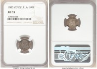 Republic 1/4 Bolivar (25 Centimos) 1900 AU53 NGC, KM-Y20.

HID09801242017

© 2020 Heritage Auctions | All Rights Reserve