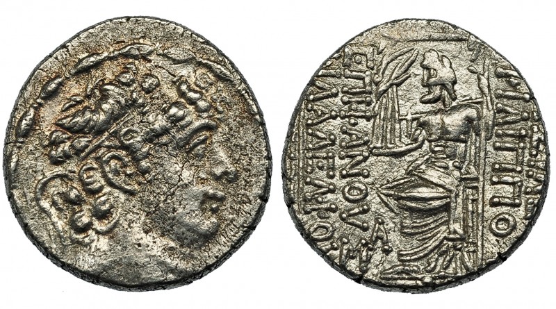 REINO SELÉUCIDA. Filipo I. Tetradracma (93-83 a.C.). R/ Zeus entronizado a izq. ...