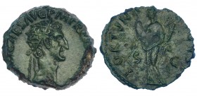 NERVA. Dupondio. Roma (101-102 d.C.). R/ Fortuna; FORVNA AVGVST, S-C. RIC-61. Bonita pátina verde. MBC+/MBC-.