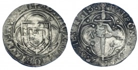 PORTUGAL. Alfonso V. Espadim (1458-1481). Lisboa. A/ +AVDITORIVM:NOSTRVM:IN:NOMI. R/+ALFONSUS:DEI:GRACIE:REGIS. GO-20.08 (vte. ley.). NGC. Clipped. MB...