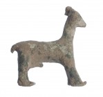 HISPANIA ANTIGUA. Cultura ibérica. V-II a.C. Bronce. Figura de équido. Longitud 6,0 cm y Altura 6,0 cm.