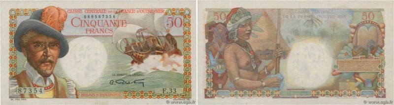 Country : FRENCH EQUATORIAL AFRICA 
Face Value : 50 Francs Belain d'Esnambuc  
D...