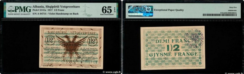 Country : ALBANIA 
Face Value : 0,50 Franc  
Date : 01 mars 1917 
Period/Provinc...