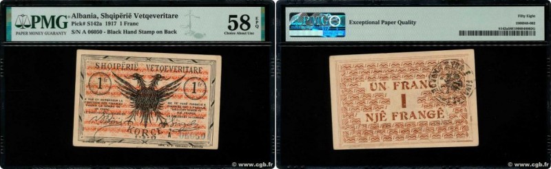 Country : ALBANIA 
Face Value : 1 Franc  
Date : 01 mars 1917 
Period/Province/B...