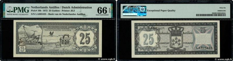 Country : NETHERLANDS ANTILLES 
Face Value : 25 Gulden  
Date : 01 juin 1972 
Pe...