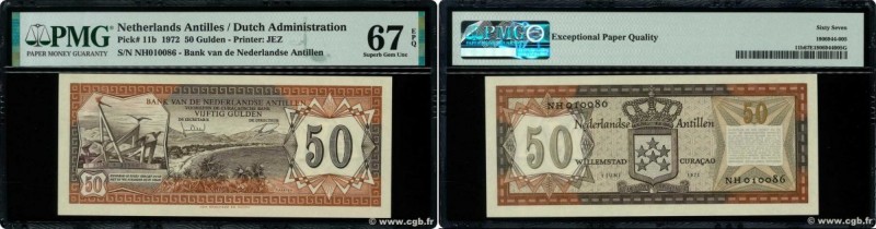 Country : NETHERLANDS ANTILLES 
Face Value : 50 Gulden  
Date : 01 juin 1972 
Pe...