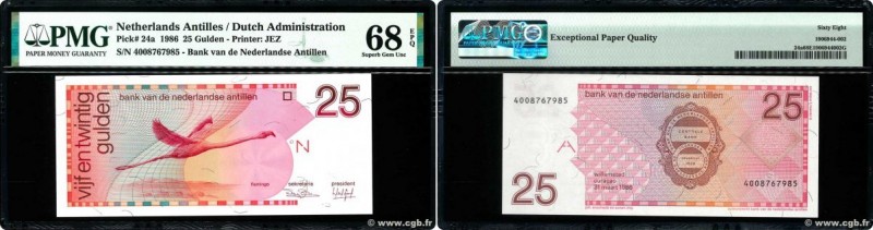Country : NETHERLANDS ANTILLES 
Face Value : 25 Gulden  
Date : 31 mars 1986 
Pe...