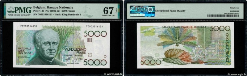 Country : BELGIUM 
Face Value : 5000 Francs  
Date : (1982-1992) 
Period/Provinc...