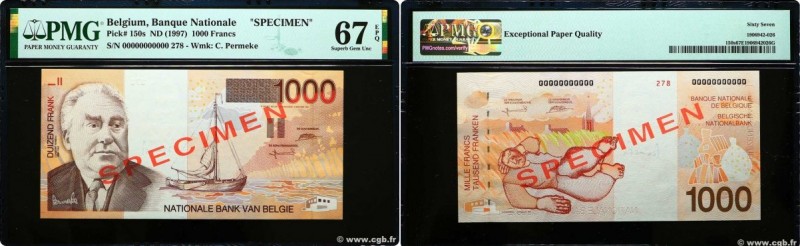 Country : BELGIUM 
Face Value : 1000 Francs Spécimen 
Date : (1997) 
Period/Prov...