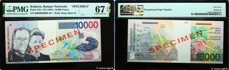 Country : BELGIUM 
Face Value : 10000 Francs Spécimen 
Date : (1997) 
Period/Pro...