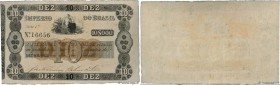 Country : BRAZIL 
Face Value : 10 Mil Reis Faux 
Date : (1852/1867) 
Period/Province/Bank : Imperio do Brasil 
Catalogue reference : P.A231x 
Alphabet...