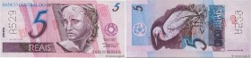 Country : BRAZIL 
Face Value : 5 Reals Spécimen 
Date : (1994) 
Period/Province/Bank : Banco Central do Brasil 
Catalogue reference : P.244gs 
Alphabe...