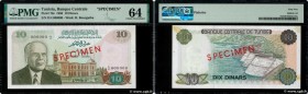 Country : TUNISIA 
Face Value : 10 Dinars Spécimen 
Date : 15 octobre 1980 
Period/Province/Bank : Banque Centrale de Tunisie 
Catalogue reference : P...