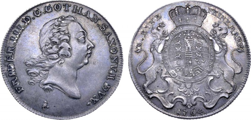 Германия. Герцогство Саксен-Готта-Альтенбург. Герцог Фридрих III. Талер 1764 год...