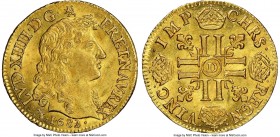 Louis XIV gold Louis d'Or 1682-D MS64+ NGC, Lyon mint, KM219.3, Gad-247. A sublime offering featuring the young bust of the famous King, Louis XIV, pr...