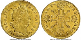 Louis XIV gold Louis d'Or 1701-(9) MS64 NGC, Rennes mint, KM334.25, Gad-253. Of very scarce quality for the issue and one of only two examples certifi...