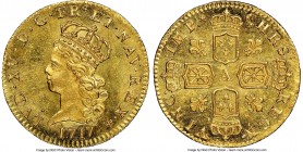 Louis XV gold 1/2 Louis d'Or 1717-A MS65+ NGC, Paris mint, KM430.1, Gad-335. Referred to as a 1/2 Louis d'Or de Noailles, misattributed as a single Lo...