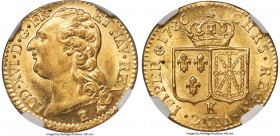 Louis XVI gold Louis d'Or 1786-K MS64 NGC, Bordeaux mint, KM591.8, Gad-361. Slightly weakly struck, though richly lustrous and with notably less handl...