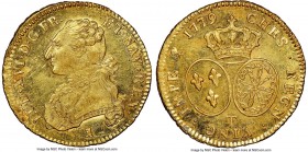 Louis XVI gold 2 Louis d'Or 1779-T MS64 NGC, Nantes mint, KM575.13, Fr-470. A sparkling and scarce surviving example of the issue graced with fluid go...