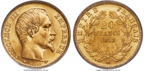Napoleon III gold 20 Francs 1858-A MS66 PCGS, Paris mint, KM781.1. Immensely lustrous with areas of subtle reflectivity in the fields.

HID09801242017...