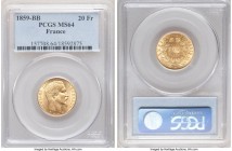 Napoleon III gold 20 Francs 1859-BB MS64 PCGS, Strasbourg mint, KM781.2. A clearly struck example bathed in mint brilliance. 

HID09801242017

© 2020 ...