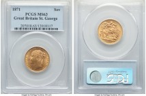 Victoria gold "St. George" Sovereign 1871 MS63 PCGS, KM752. A choice representative fielding ample mint luster. 

HID09801242017

© 2020 Heritage Auct...
