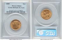 Victoria gold "St. George" Sovereign 1885 MS62 PCGS, KM752. Fully uncirculated and absent any heavier instances of handling. 

HID09801242017

© 2020 ...