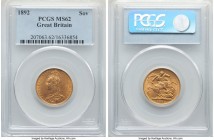 Victoria gold Sovereign 1892 MS62 PCGS, KM767. Jubilee Head type. Subtly toned to a pleasing deep golden hue.

HID09801242017

© 2020 Heritage Auction...