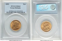 Victoria gold Sovereign 1893 MS63 PCGS, KM785, S-3874. Displaying sun-gold luster that leaps across the fields. 

HID09801242017

© 2020 Heritage Auct...