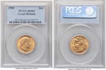 Edward VII gold Sovereign 1903 MS63 PCGS, KM805. Choice and expressing a pleasing cartwheel effect. 

HID09801242017

© 2020 Heritage Auctions | All R...