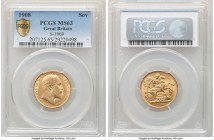 Edward VII gold Sovereign 1908 MS63 PCGS, KM805, S-3969. Adorned with warm luster amidst evidence of wholly choice preservation. 

HID09801242017

© 2...