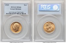 George V gold Sovereign 1925 MS66 PCGS, KM820. A striking, blazing gem certified near the peak of the PCGS and NGC censuses. 

HID09801242017

© 2020 ...