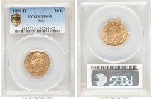Umberto I gold 20 Lire 1890-R MS65 PCGS, Rome mint, KM21. Dressed in an airy patina over brilliant gem-quality surfaces. 

HID09801242017

© 2020 Heri...
