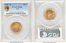 Umberto I gold 20 Lire 1897-R MS64 PCGS, Rome mint, KM21. An exquisite example of noteworthy visual appeal. 

HID09801242017

© 2020 Heritage Auctions...
