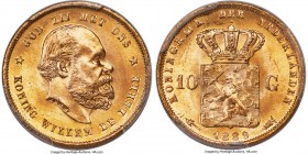 Willem III gold 10 Gulden 1889 MS67+ PCGS, KM106. A superb representative bordering on flawless condition. 

HID09801242017

© 2020 Heritage Auctions ...