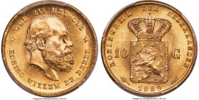 Willem III gold 10 Gulden 1889 MS67+ PCGS, KM106. An exquisite selection boasting exceptional luster and clarity of strike. 

HID09801242017

© 2020 H...