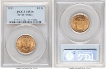 Wilhelmina I gold 10 Gulden 1911 MS66 PCGS, KM149. Tied for finest certified across both PCGS and NGC.

HID09801242017

© 2020 Heritage Auctions | All...