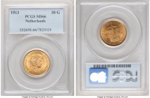 Wilhelmina I gold 10 Gulden 1913 MS66 PCGS, KM149. Tied for finest certified across both PCGS and NGC.

HID09801242017

© 2020 Heritage Auctions | All...